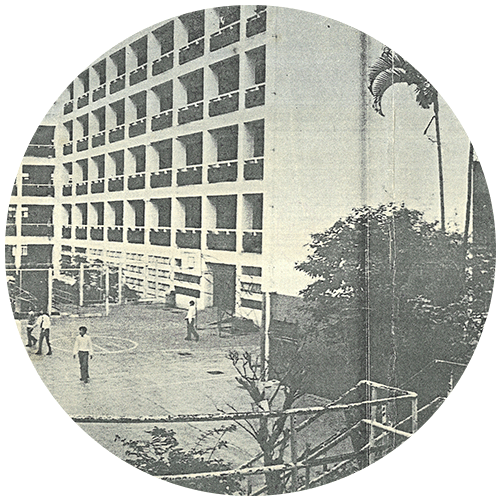 Main Entrance of the former Primary School and Hing Hon Road Entrance in the 1970s